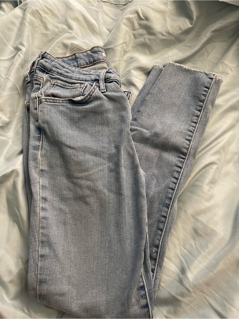 Women's Light Blue Skinny Jeans - Stretch High-Rise Fit